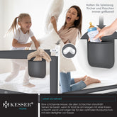 Bedhekje - 200 cm - Bedrand - Bedrail - Bedrek - Donkergrijs - KESSER® •